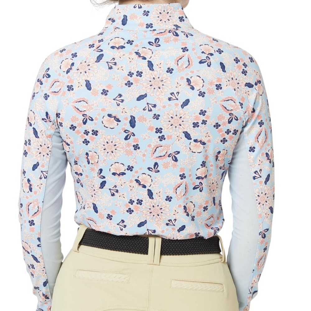 Kastel Angel Falls Floral Long Sleeve UPF Sun Shirt for golf or riding, NWT - Picture 2 of 4